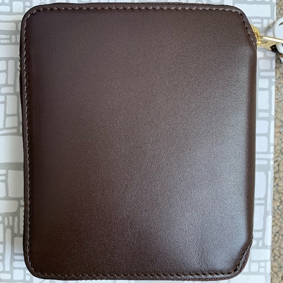 *SOLD* Comme des Garcons SA2100 Compact Zip Around Arecalf Bifold Wallet, Brown - Picture 6 of 17